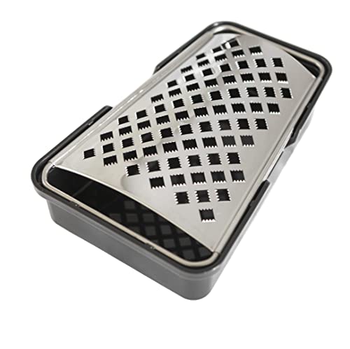 プロおろしSPEEDY黒 日本製 おろし金 おろし器 受皿付 チーズグレーター すりおろし しょうが ニンニク パルメザンチーズ レモン ゆず ステンレス ゼスターグレーター