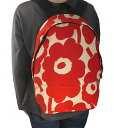 マリメッコ marimekko ウニッコ柄リュックサック ベージュ×レッド 091444 Enni Pieni Unikko バックパック 母の日 2025